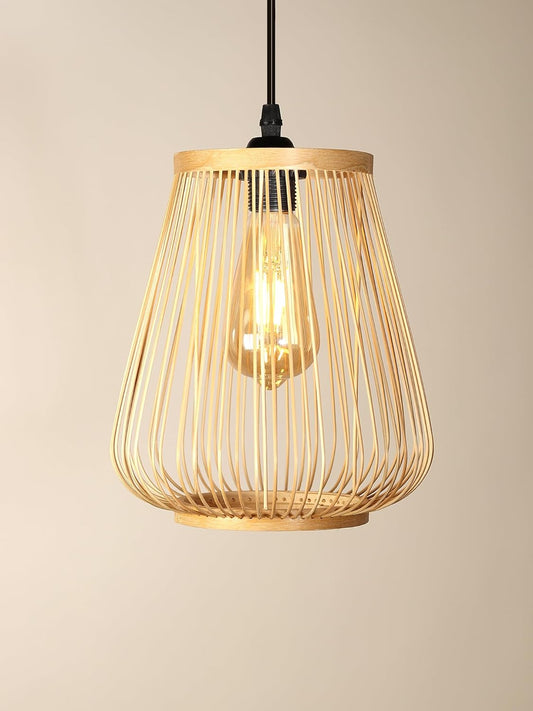 Bamboo Pendant Lamp | Bamboo Lampshade | Boho Lamps for Cafe