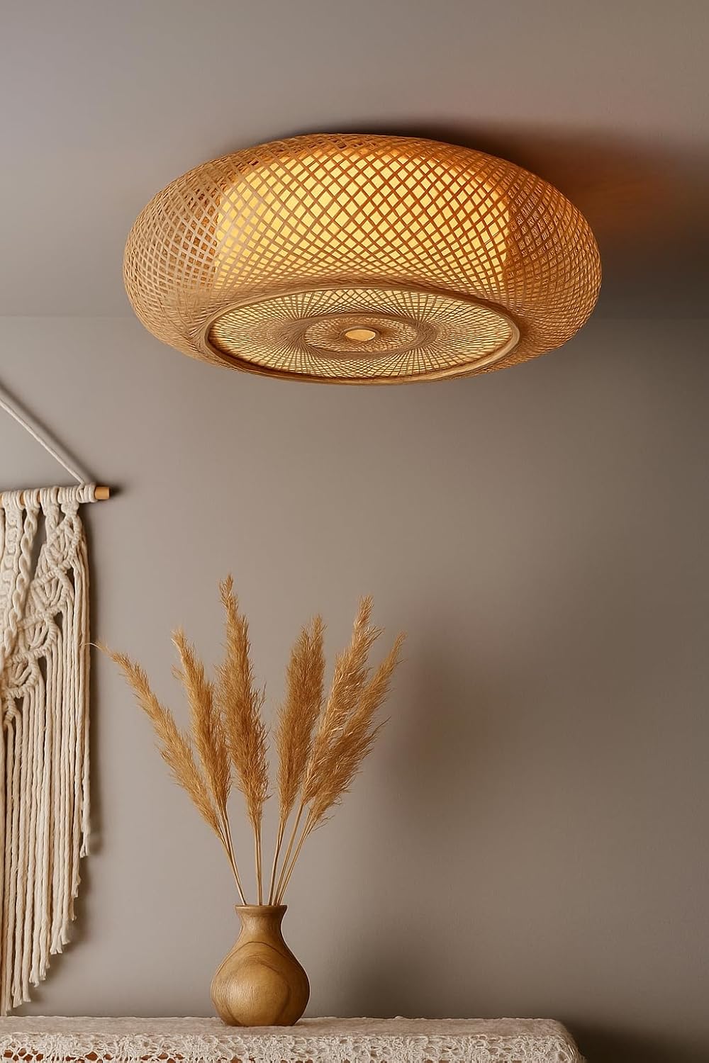 Rattan Hanging lamp for Living Room