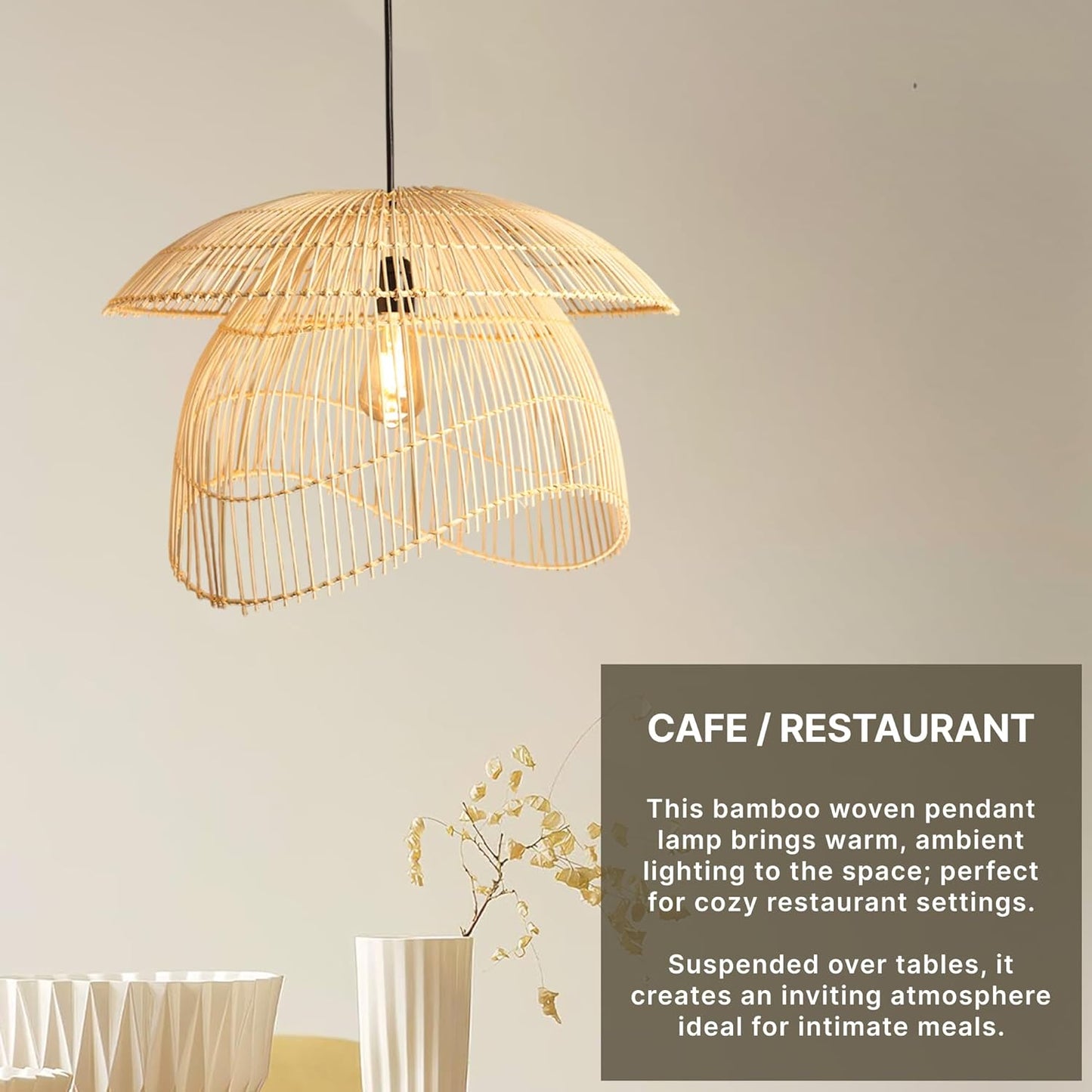 Habere India-All the Cultures Fabricating India Bamboo Lampshade