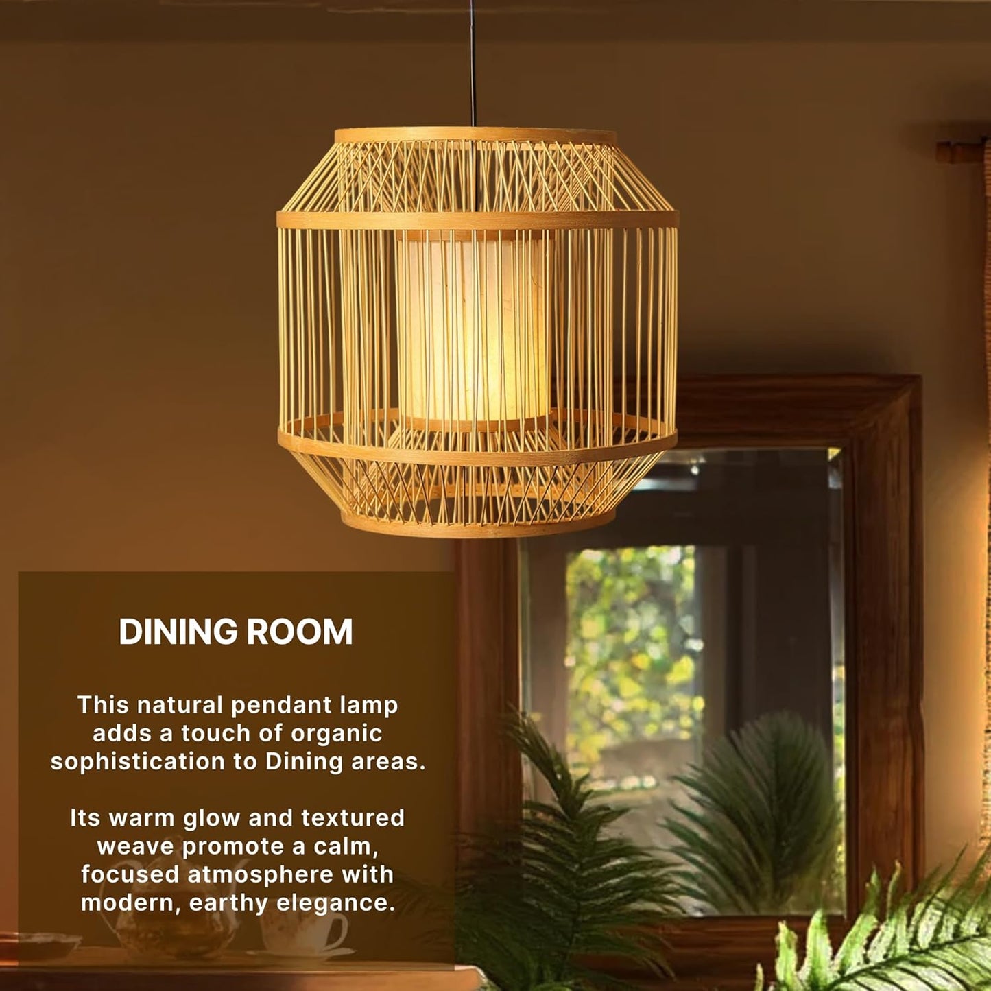 Ceiling Lights for Hall | Pendant Lights | Hanging Lamp for Living Room | Bamboo Ceiling Lamps