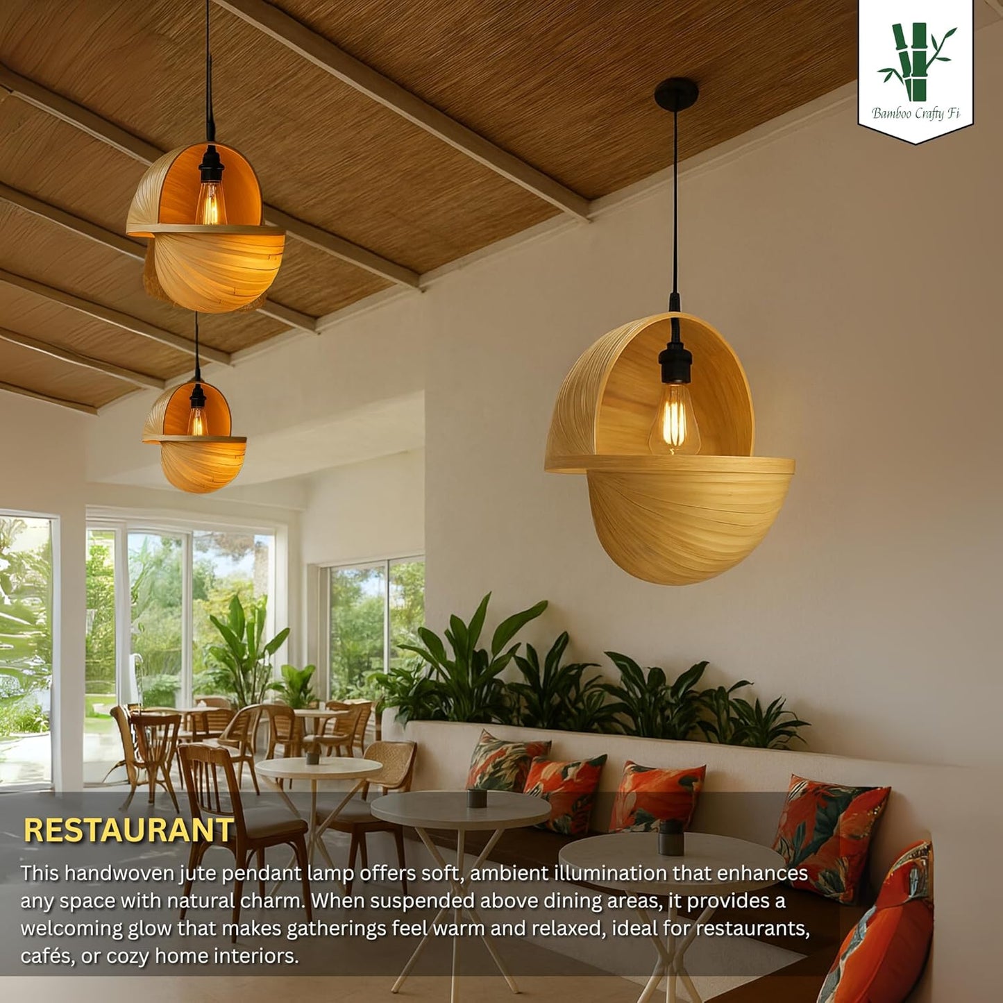 Eco-Friendly Hanging Lamp for Home & Café